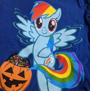 MY PITTLE PONY RainbowDash Halloween Tshirt M 7/8